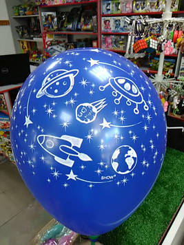 Гелієва кулька 12 дюймів з малюнком космос