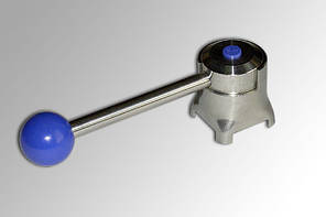 Ручка з кулькою для дискового крана з неіржавкої сталі Ду 25-32
