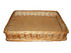 Лоток плетеный из лозы h8-50*50