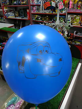 Гелієва кулька 12 дюймів з малюнком тачки