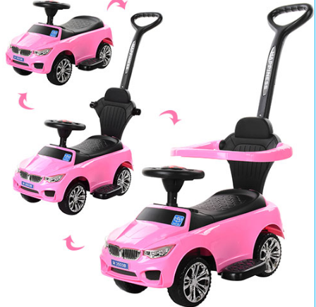 Толокар каталка BMW Bambi з батьківською ручкою та MP3