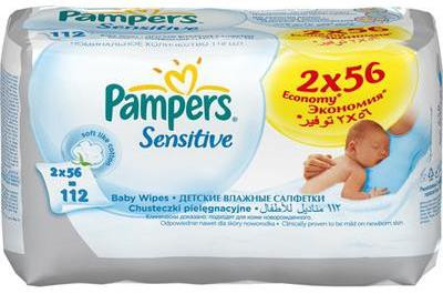 Серветки Pampers Sens Змінний блок Duo 2х56 шт.