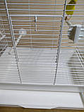 Клітка біла для папуг Inter zoo SONIA 45*28*63., фото 2