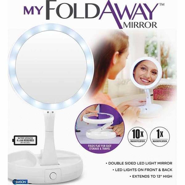 Складне дзеркало для макіяжу My Foldaway Mirror 13" з підсвічуванням