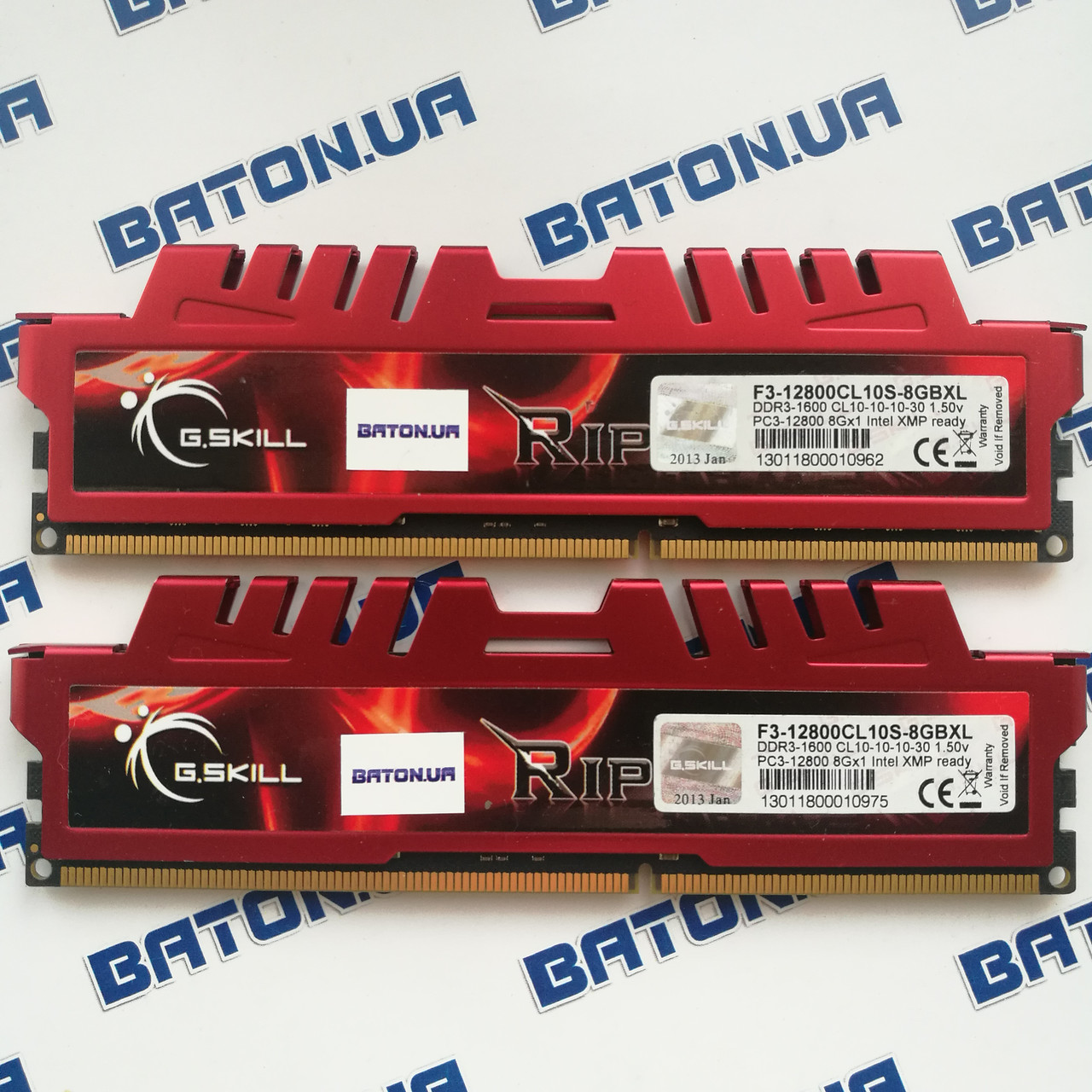 Игровая оперативная память G.Skill RipjawsX DDR3 8Gb+8Gb 1600MHz PC3 12800U CL10 (F3-12800CL10S-8GBXL)