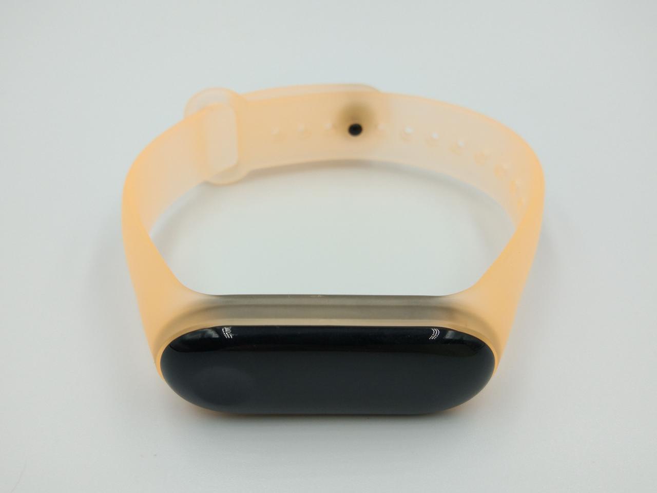 Ремінець Xiaomi Mi Band 4 / 3 SIKAI силіконовий напівпрозорий Помаранчевий 1708P