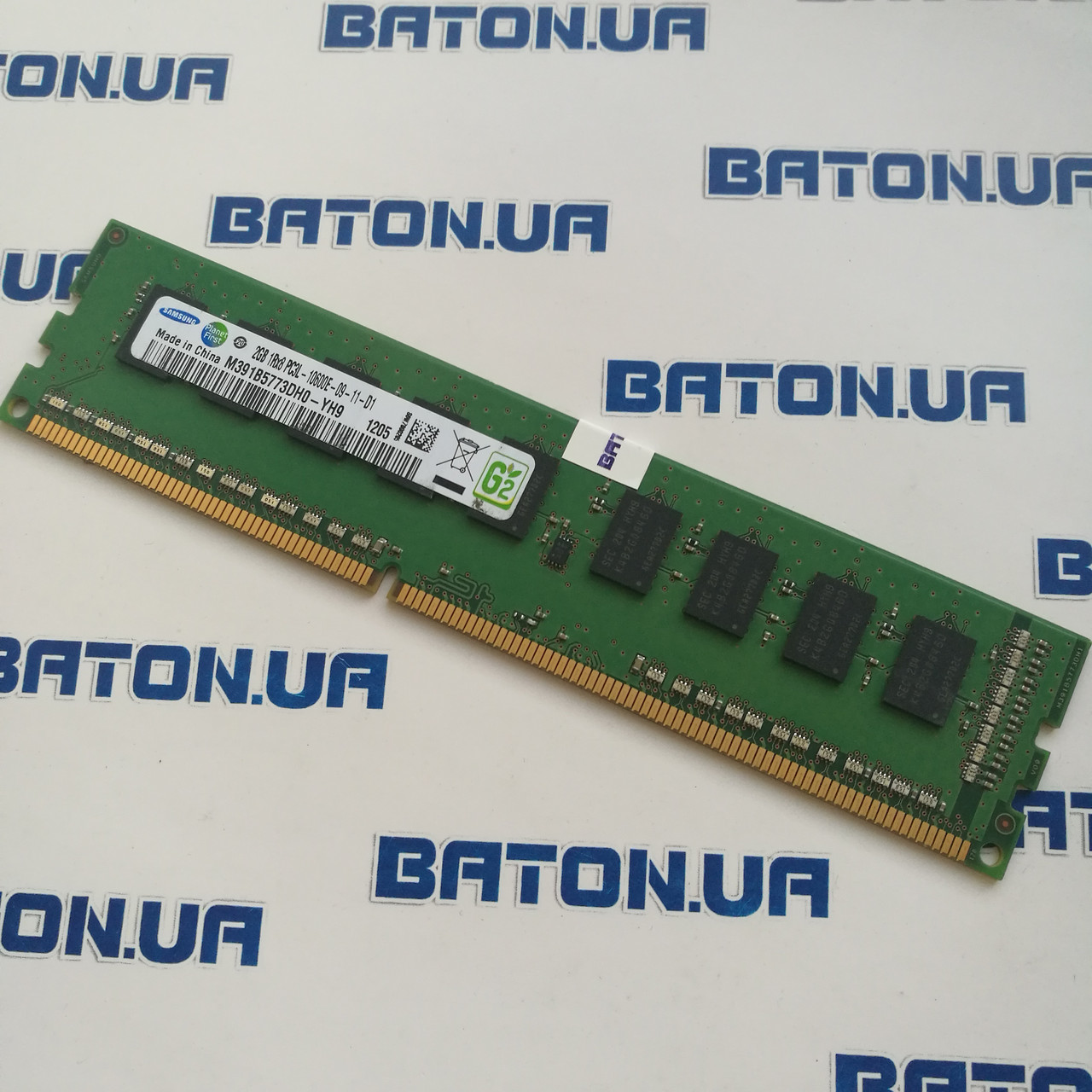 Оперативная память Samsung DDR3L 2Gb 1333MHz PC3-10600E 1R8 CL9 (M391B5773DH0-YH9) Б/У