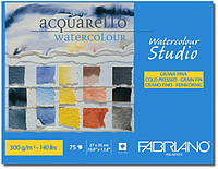 Склейка для акварели Watercolor Studio A4 (27х35см), 300г/м2, 75л, среднее зерно, Fabriano