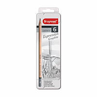 Набор графитовых карандашей EXPRESSION, 6шт., металлическая коробка, Bruynzeel