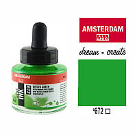 Тушь акриловая AMSTERDAM INK, (672) Отражающий зеленый, 30мл, Royal Talens