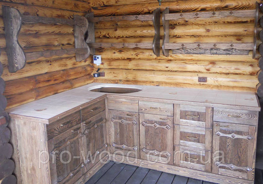 Кухня під старовину (з верхніми полицями), фото 1