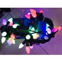 Гірлянда №F-28-3 (R-17) чорн.шнур/28 LED ламп великих/ВИНОГРАД/5м/3кол.10420