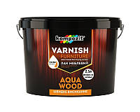 Лак акриловый KOMPOZIT AQUA WOOD мебельный полуматовый 2,5л