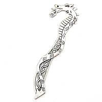 Закладка для книг Дракон східне срібло (велика)