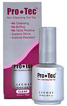 Lechat Pro-Tec Gel Top Non-Cleansing - Топ-гель без липкості, прозорий з пензликом, 15 мл