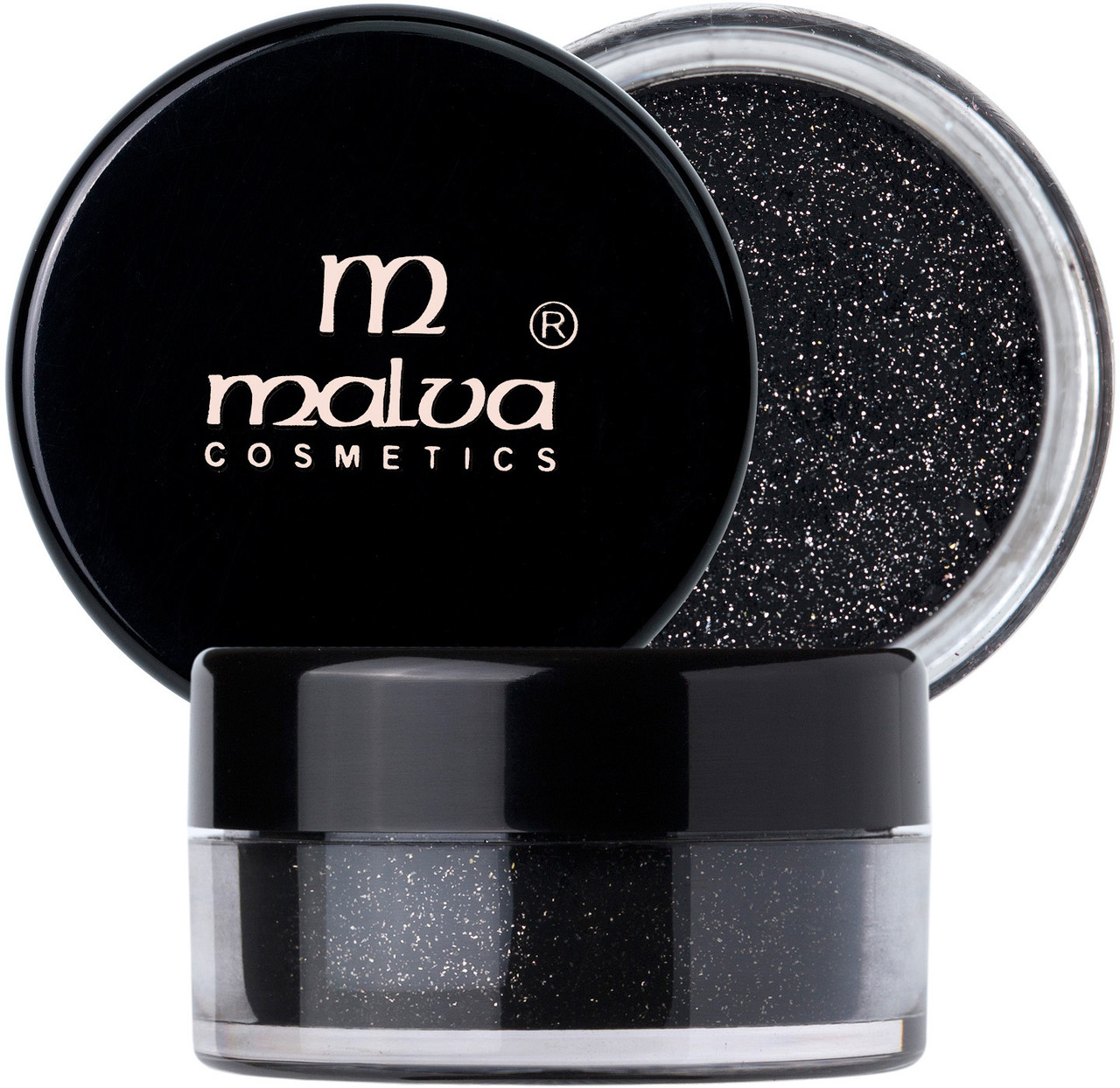 Пігмент для макіяжу Malva Cosmetics Dramatic chrome розсипчастий М-491No2 Чорний шиммер