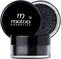 Пігмент для макіяжу Malva Cosmetics Dramatic chrome розсипчастий М-491No2 Чорний шиммер