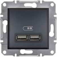 Розетка USB A 2.1 Schneider Electric Asfora Антрацит EPH2700271