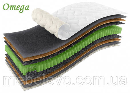 Матрац Омега нестандартний розмір Omega ЕММ h21 Sleep&Fly ORGANIC кокос 150кг, фото 1