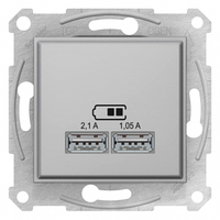 Розетка USB A 2.1 Schneider Electric Sedna Алюміній SDN2710260