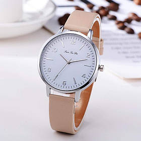 Жіночий наручний годинник із бежевим ремінцем <unk> 84516