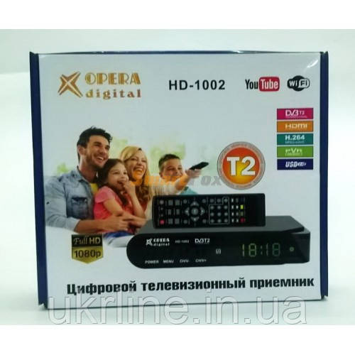 T2 тюнер Opera digital HD-1002 DVB-T2, ТБ, ТВ Тьюнер, телеприємник, цифрове телебачення