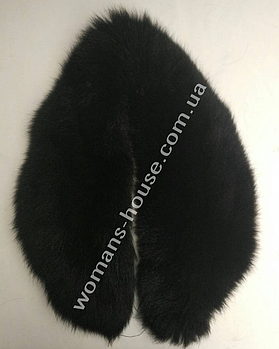 Комір з песця 85 см. Чорний