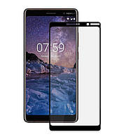 Захисне скло Full screen PowerPlant для Nokia 7 Plus, Black