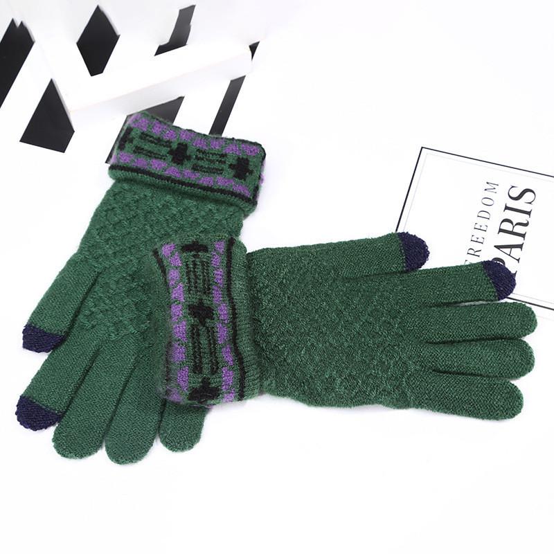 Зимние перчатки женские коричневые с сенсорными пальчиками - фото 2 - id-p814070498