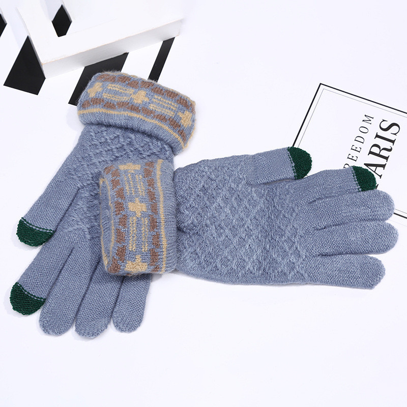Зимние перчатки женские коричневые с сенсорными пальчиками - фото 3 - id-p814070498