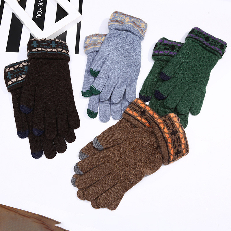 Зимние перчатки женские коричневые с сенсорными пальчиками - фото 5 - id-p814070498