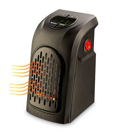 Обігрівач Handy Heater 400W, з дисплеєм, портативний, підключається прямо до стінної розетки, фото 2