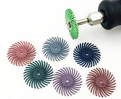 Радіальна щітка для гравера Ø25 мм (нейлоновий диск) Р80