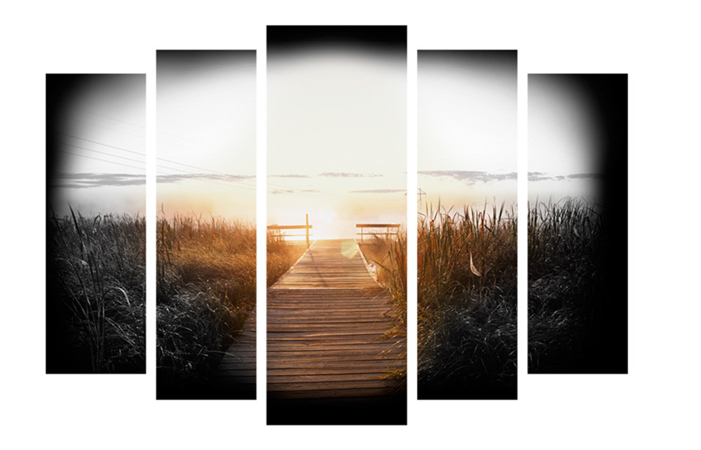 Модульна картина на полотні на стіну для інтер`єру/спальні/прихожої DK Вихід до берега 108х80 см (M5-485)