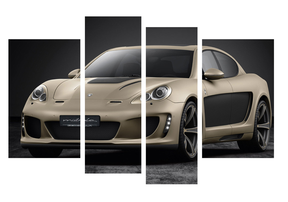 Модульна картина на полотні на стіну для інтер`єру/спальні/прихожої DK Машина 112х80 см (DKPM4-52899)