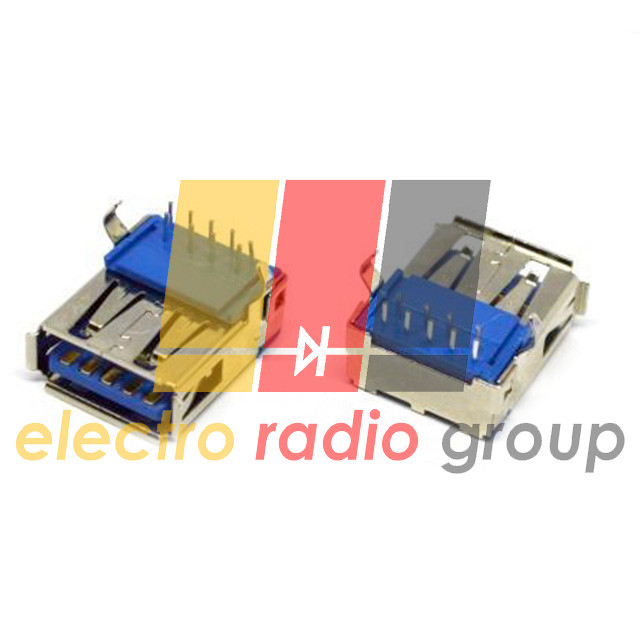 Гніздо usb тип A vers.3.0 (90*), монтажне