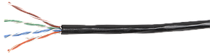 ITK Кабель зв'язку витата пара U/UTP, Кат.5E 4х2x24(0,51м)AWG solid, LDPE, 305м, чорний