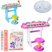 Синтезатор BB45BD на ніжках, стільчик.мікрофон, музика,світло, USB, MP3