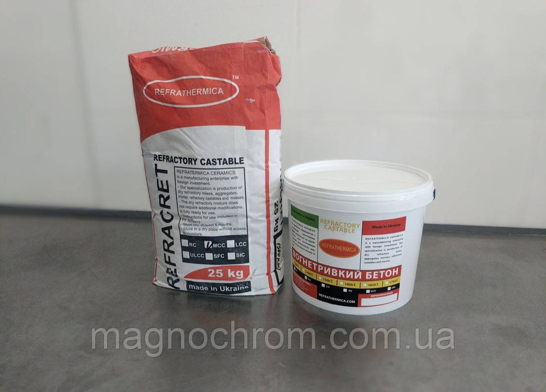 Огнеупорный бетон СБСНЦ-1750 (REFRACRET-90SP/LCC): продажа, цена в ...