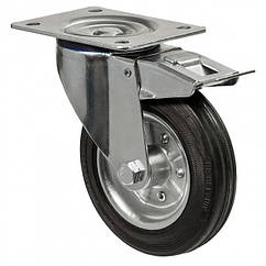 Колесо 3104-N-150-R(31 Norma) Ø 150 мм, колесо поворотне, гумове колесо для обладнання, промислове колесо, вантажне гумове колесо