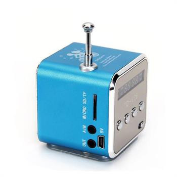 Міні портативна MP3 колонка від USB FM TD-V26 Blue