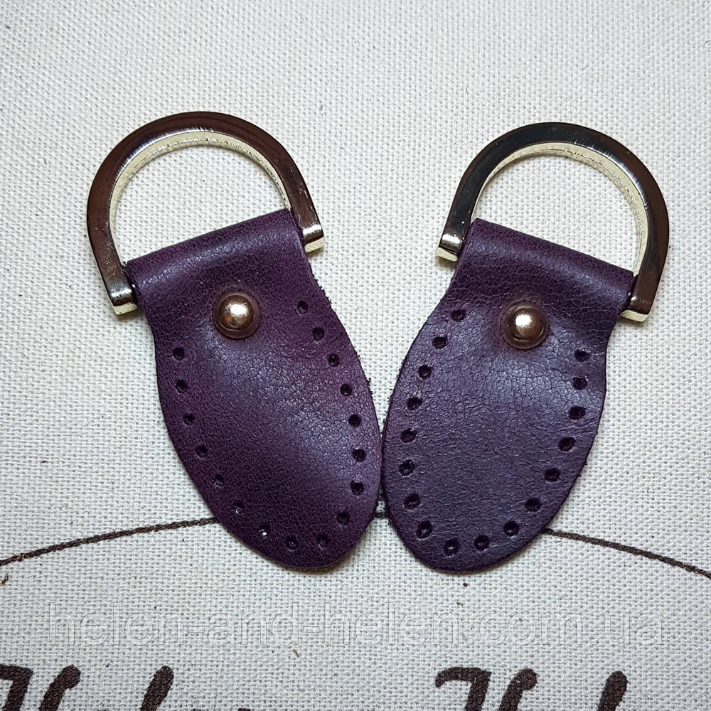 Набір пришивних елементів з півкільцями. Колір Бордо, фото 1