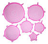 Набір силіконових кришок Primo для посуду 6 штук - Pink, фото 2