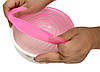 Набір силіконових кришок Primo для посуду 6 штук - Pink, фото 3