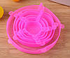 Набір силіконових кришок Primo для посуду 6 штук - Pink, фото 4