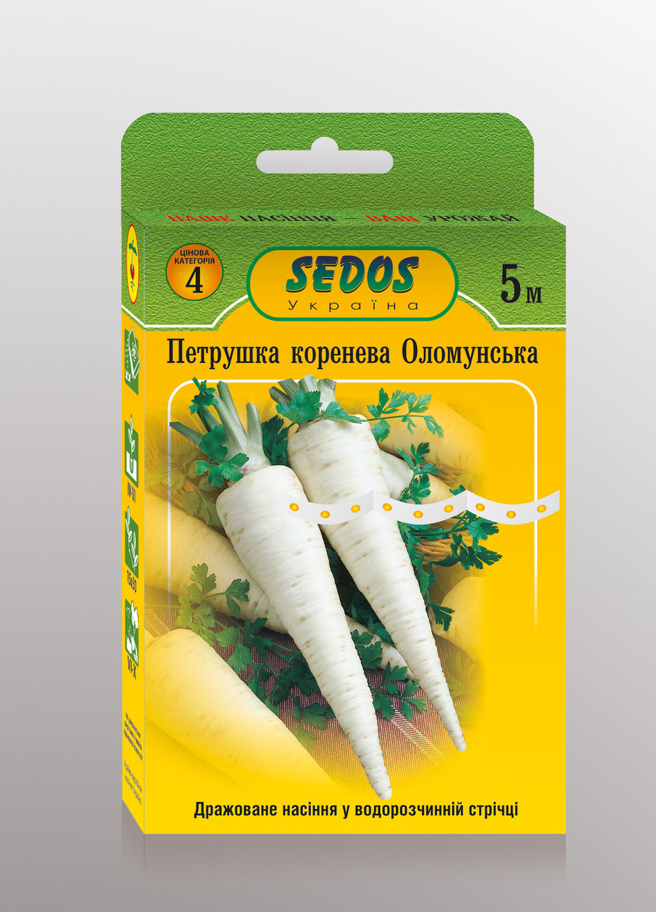 Насіння на стрічці петрушка Оломунська 5м ТМ SEDOS