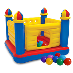 Дитячий надувний батут "Замок" із кульками 10 штук