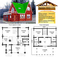 Проект дома из оцилиндрованного бревна 120,9 м2. Проект дома бесплатно при заказе строительства