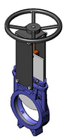 Задвижка шиберная (ножевая) с двухсторонним уплотнением T.I.S service (Италия) A052 DN300 PN10 (ДУ300 РУ10)