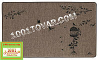 Придверный коврик из льна на резиновой основе "Канарейки" 75х45х0,5 см.